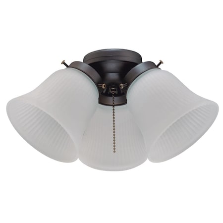 Westinghouse Ceiling Fan -Light Kit 3-Light Cluster ORB Frosted Ribbed Glass 7785000
